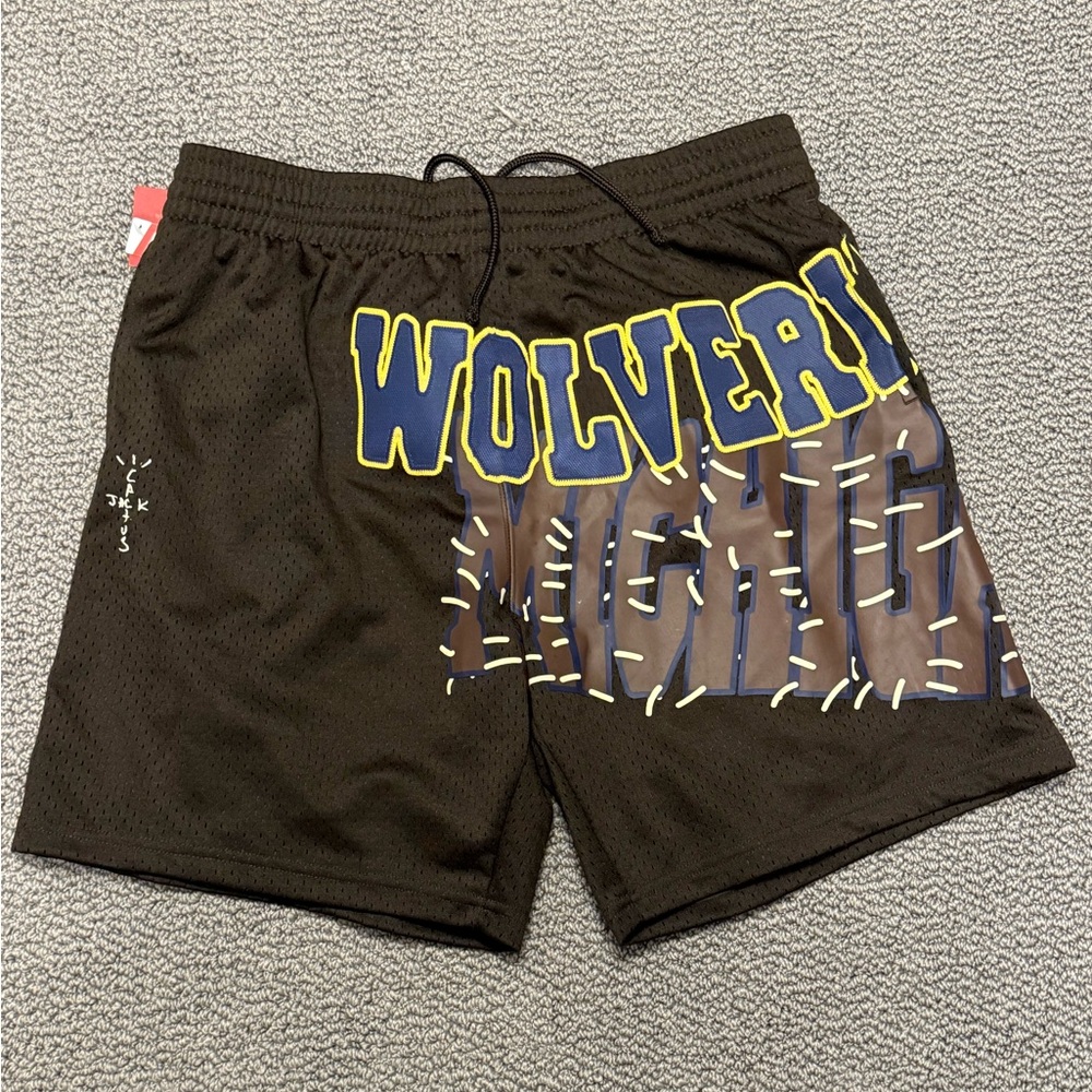 Travis Scott x Mitchell & Ness Michigan Wolverines Basketball Shorts